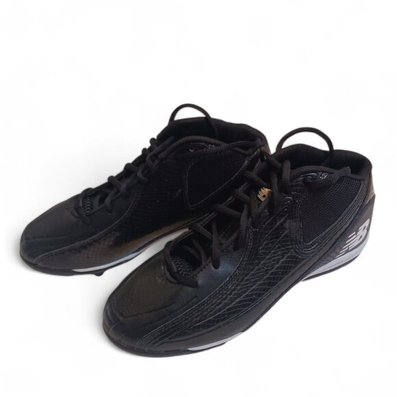 New Balance Youth Boys Black and White Football Cleats YF446MBK  Size 5W - Picture 6 of 13